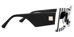 Mitia Black-White Rectangle Glasses2