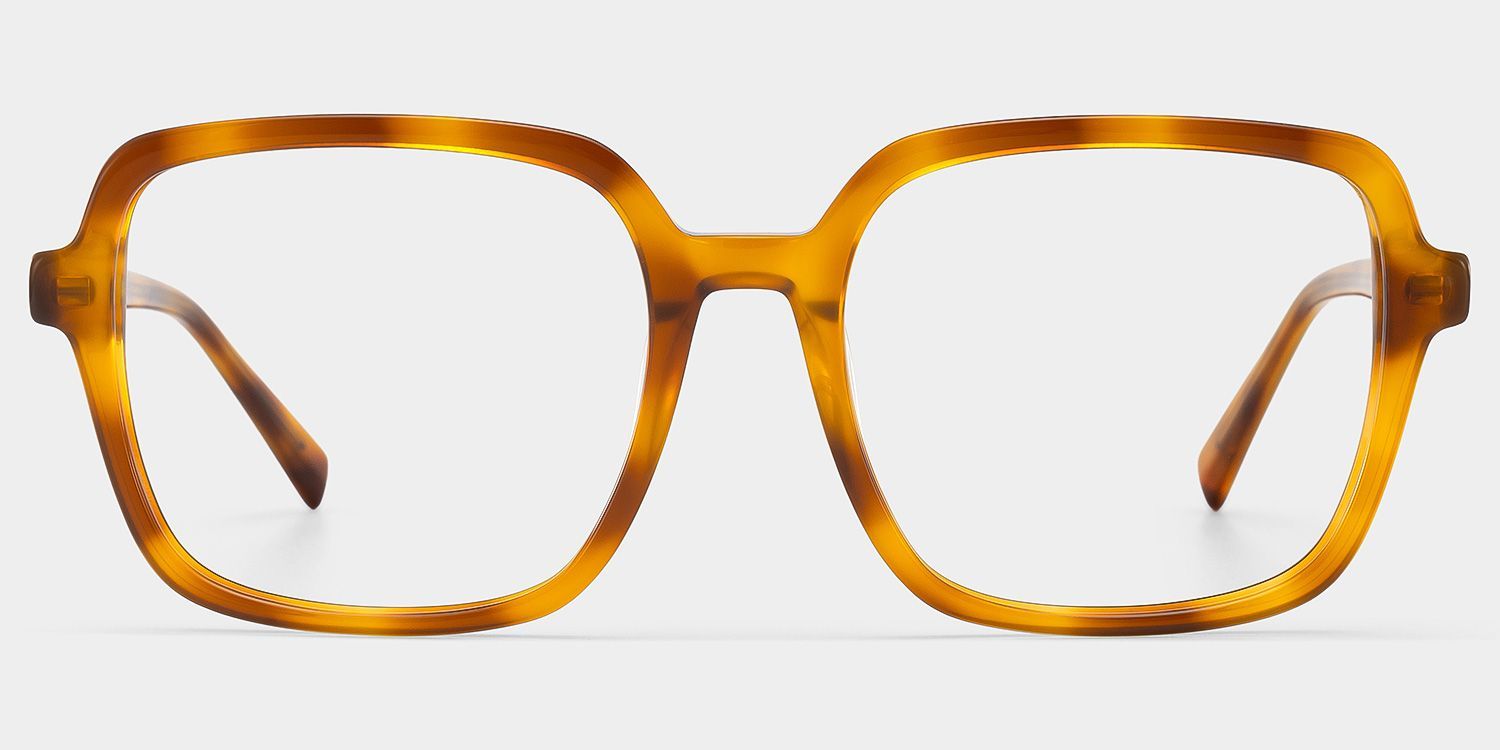 Kenneth Square Beige Tortoise Shell Glasses | ZEELOOL1