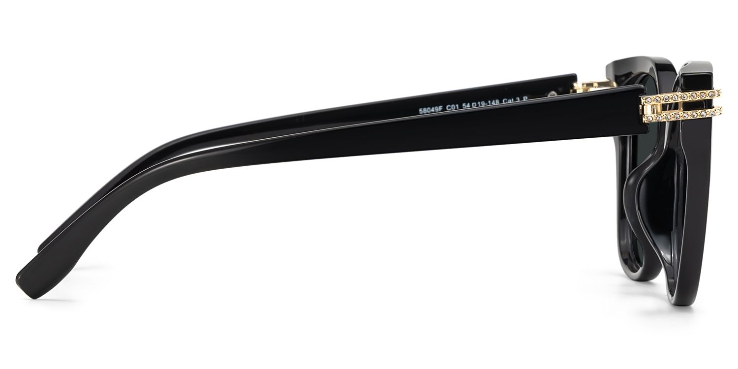 Catalina Black Square Polarized Sunglasses Online | ZEELOOL UK3