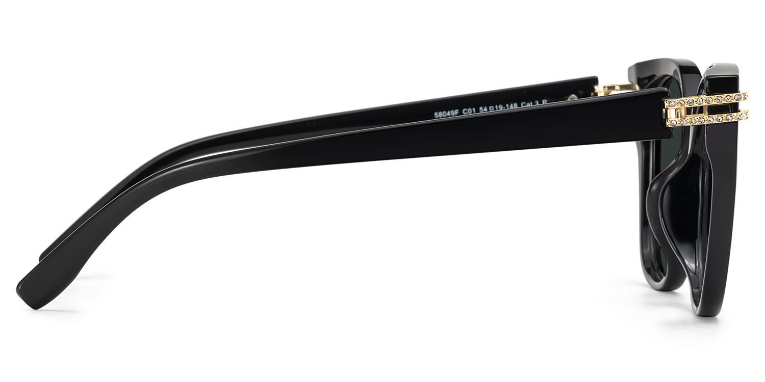 Catalina Black Square Polarized Sunglasses Online | ZEELOOL UK3