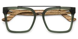 Pascal Aviator Green Glasses2