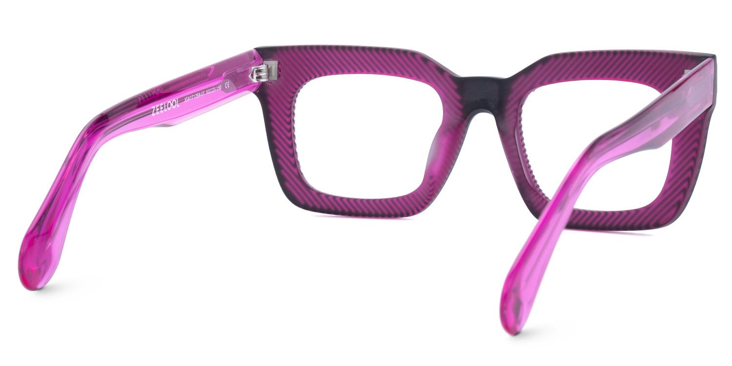 Thick Square Eyeglasses With Purple Color | ZEELOOL UK4