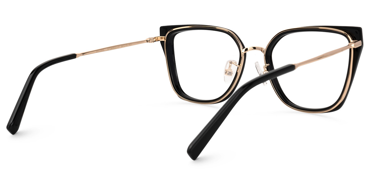 Martine Square Black Glasses3