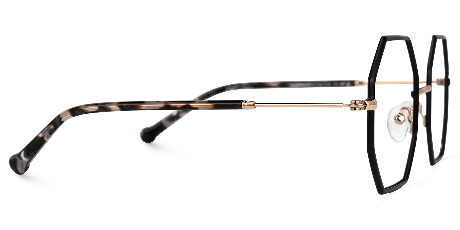 Geometric Griffith Black Frame Glasses for Sale | ZEELOOL UK3