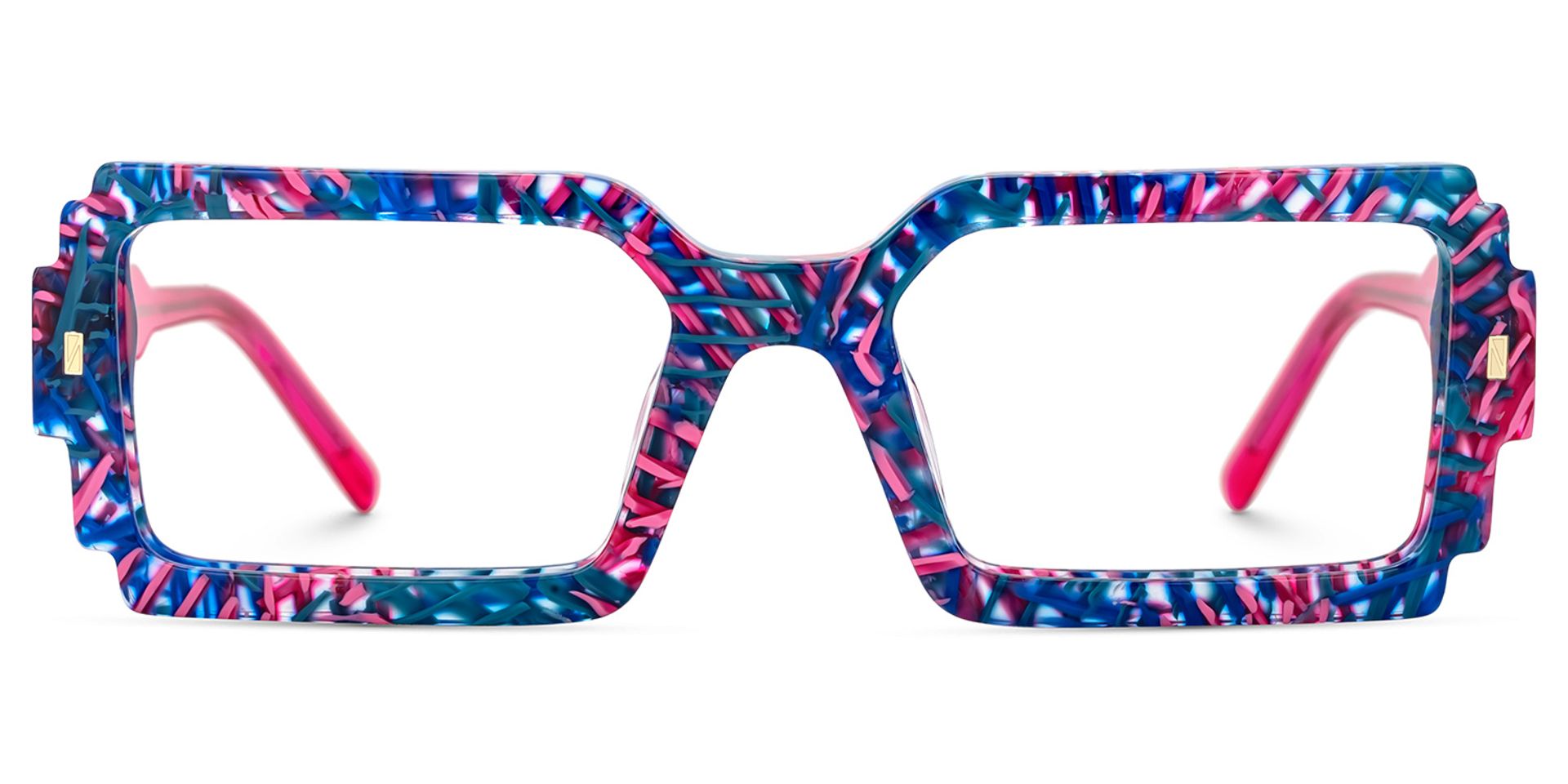 Frederick Bright Color Bold Rectangle Glasses | ZEELOOL UK0