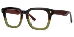 Marleni Brown Green Square Glasses3