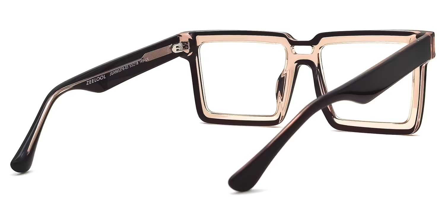 Cyberpunk Style Milian Brown-Black Frame Eyeglasses3