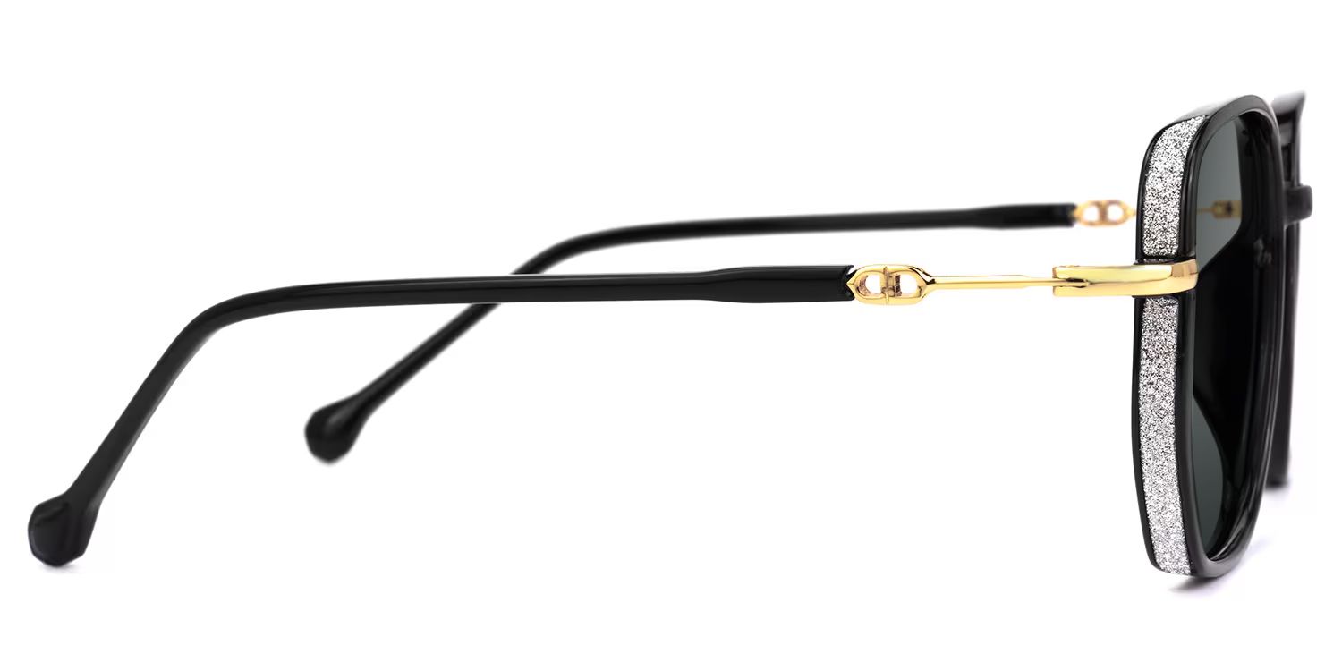 Joana Geometric Black Sunglasses2