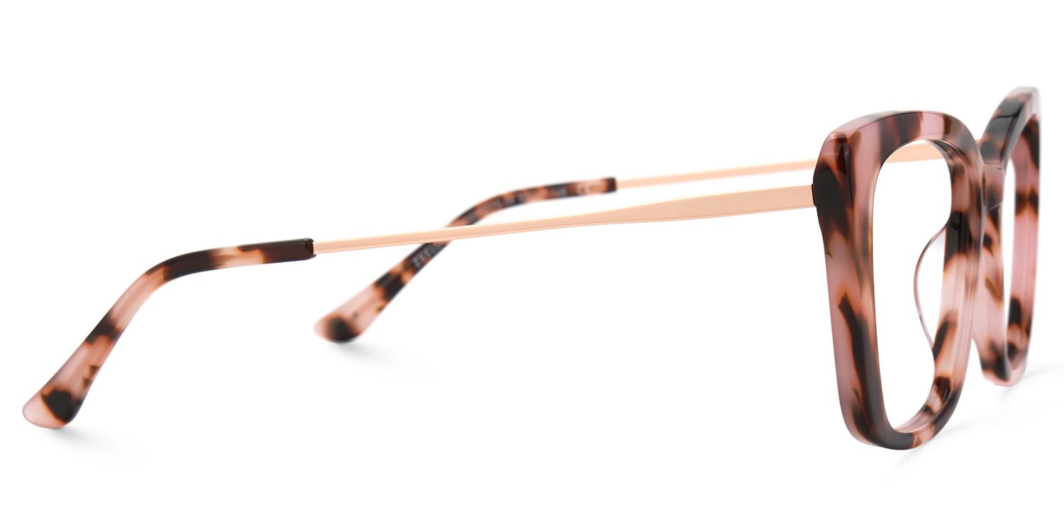 Sheyla Pink Tortoise Cat Eye Glasses for Women | ZEELOOL UK3
