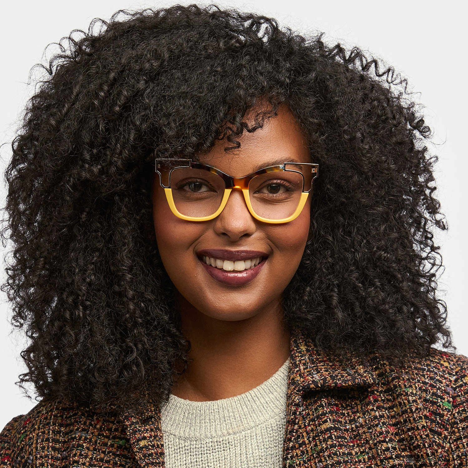 ZEELOOL Rhoden Cateye Yellow Glasses