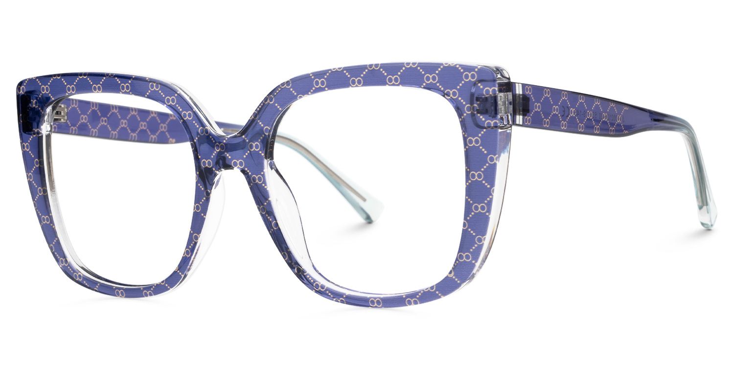 Brenda Purple Square Frame Glasses Online | ZEELOOL UK1