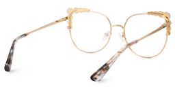 Wallice Cateye Gold Glasses3