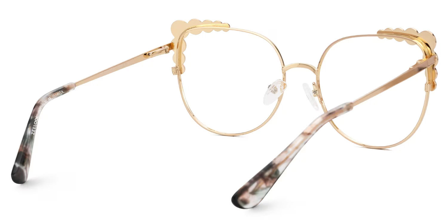 Wallice Cateye Gold Glasses3