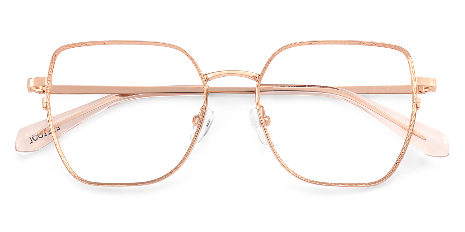 Rose Gold Wire Glasses With Exquisite Pattern2