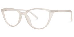 Lucy Cateye White Glasses1