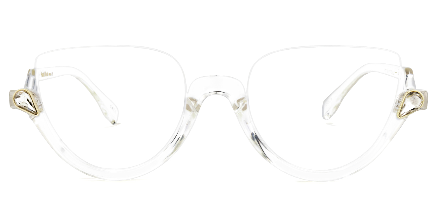 Felicia Cat Eye Crystal Eyeglasses and Half-Frames0