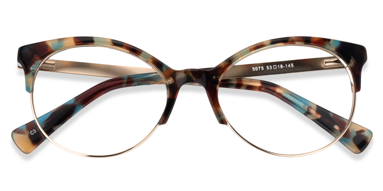 Cat Eye Blue Tortoise Glasses | ZEELOOL UK1