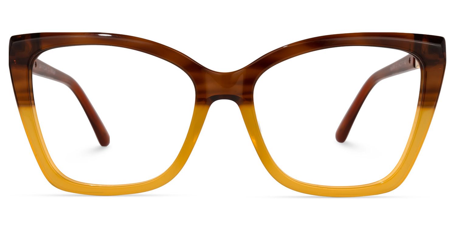 Latora Cateye Two-Tone Glasses | ZEELOOL UK0