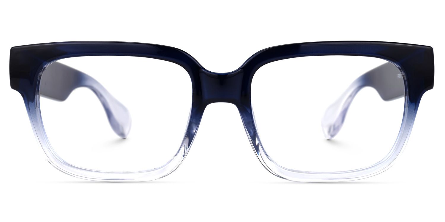 Colin Rectangle Dark-Blue Glasses | ZEELOOL UK0