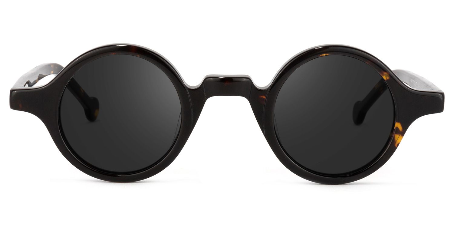 Arale Round Sunglasses with Acetate Tortoise Frames | ZEELOOL CA0