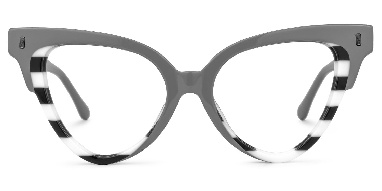 Jacek Cateye Gray Glasses | ZEELOOL UK0