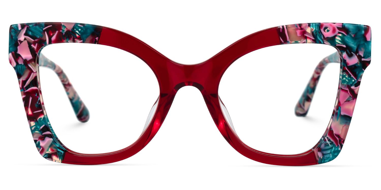 Rouco Cateye Red Glasses | ZEELOOL UK0
