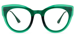 Demetrius Cat Eye Dark Green Glasses0
