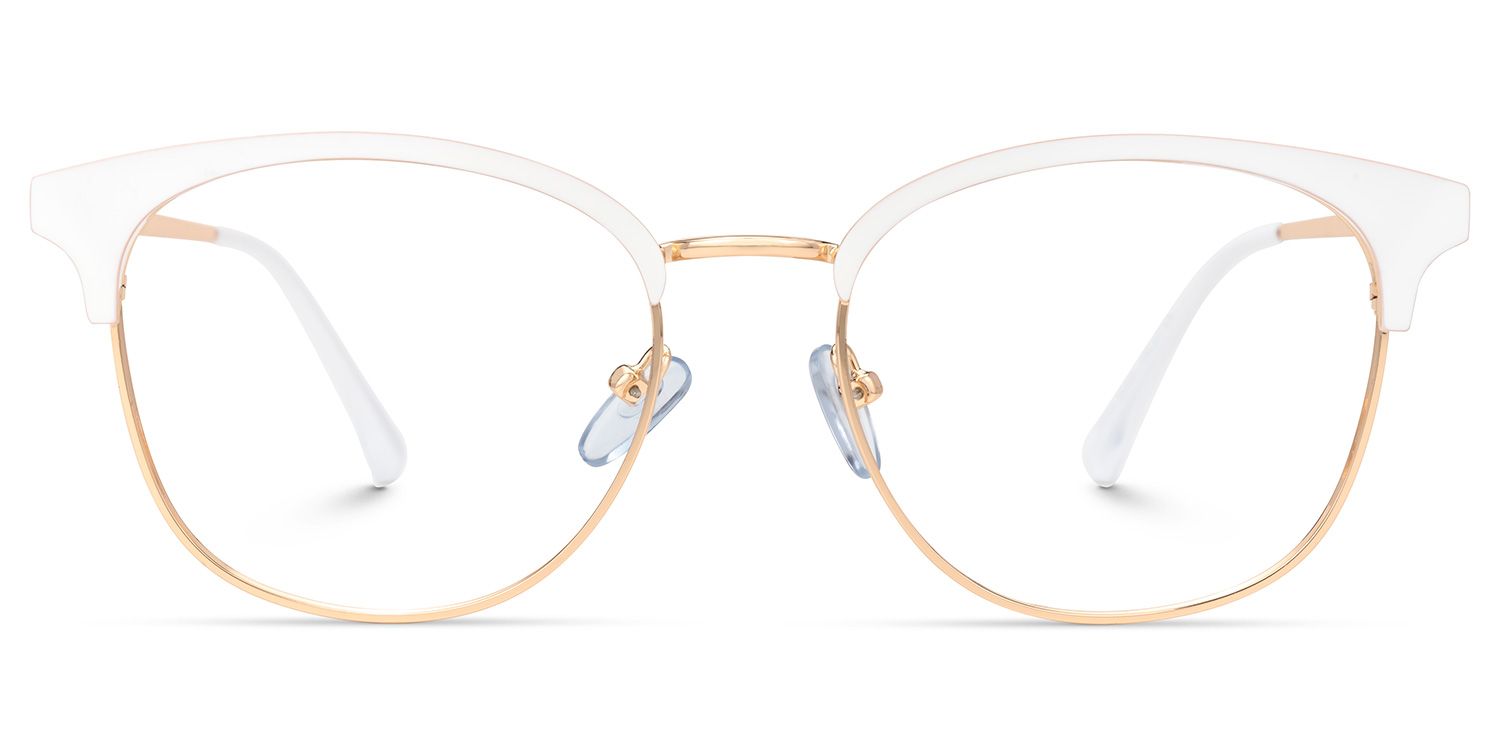 Larkins Round White Glasses | ZEELOOL UK0