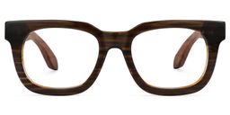 Sam Rectangle Brown Glasses0