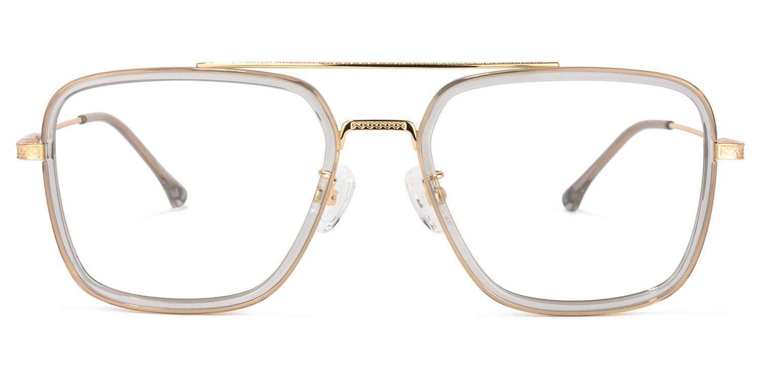 Nayeli Aviator Gray-Gold Glasses | ZEELOOL UK0