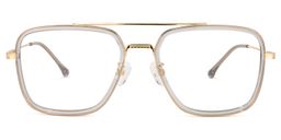 Nayeli Aviator Gray-Gold Glasses0