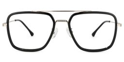 Nayeli Aviator Black-Silver Glasses0
