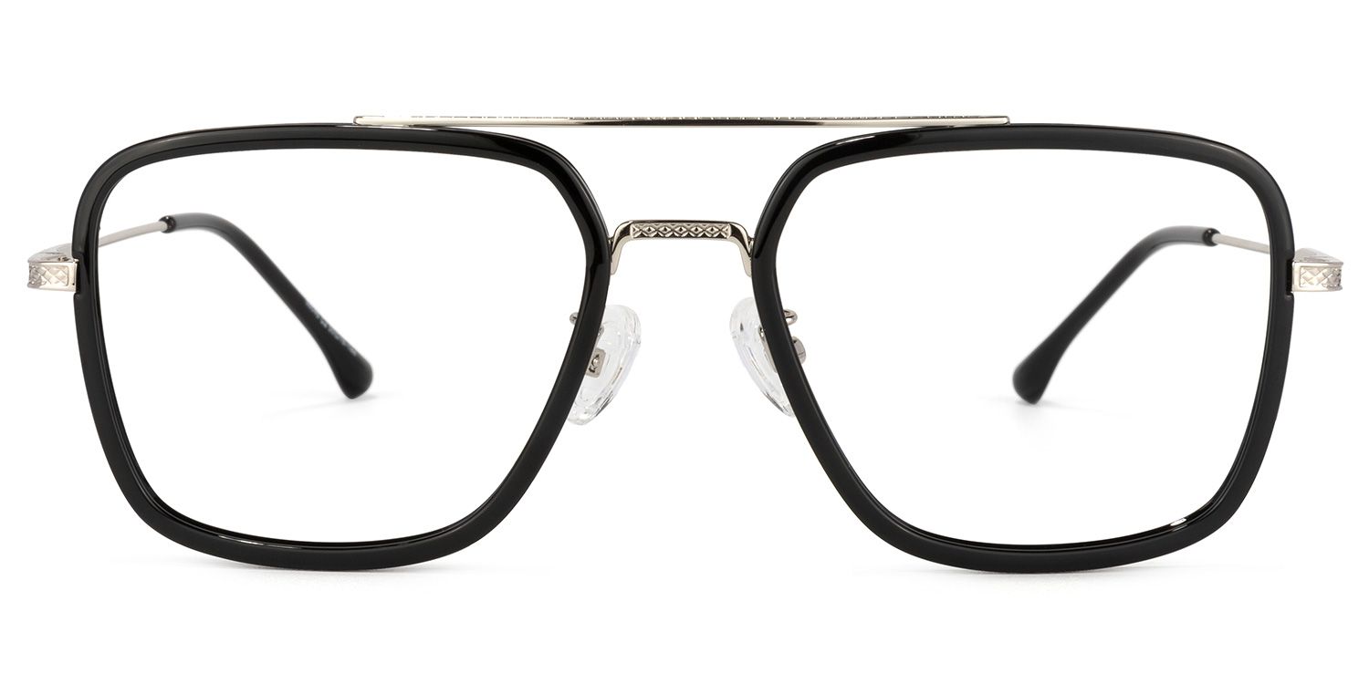Nayeli Aviator Black-Silver Glasses | ZEELOOL UK0