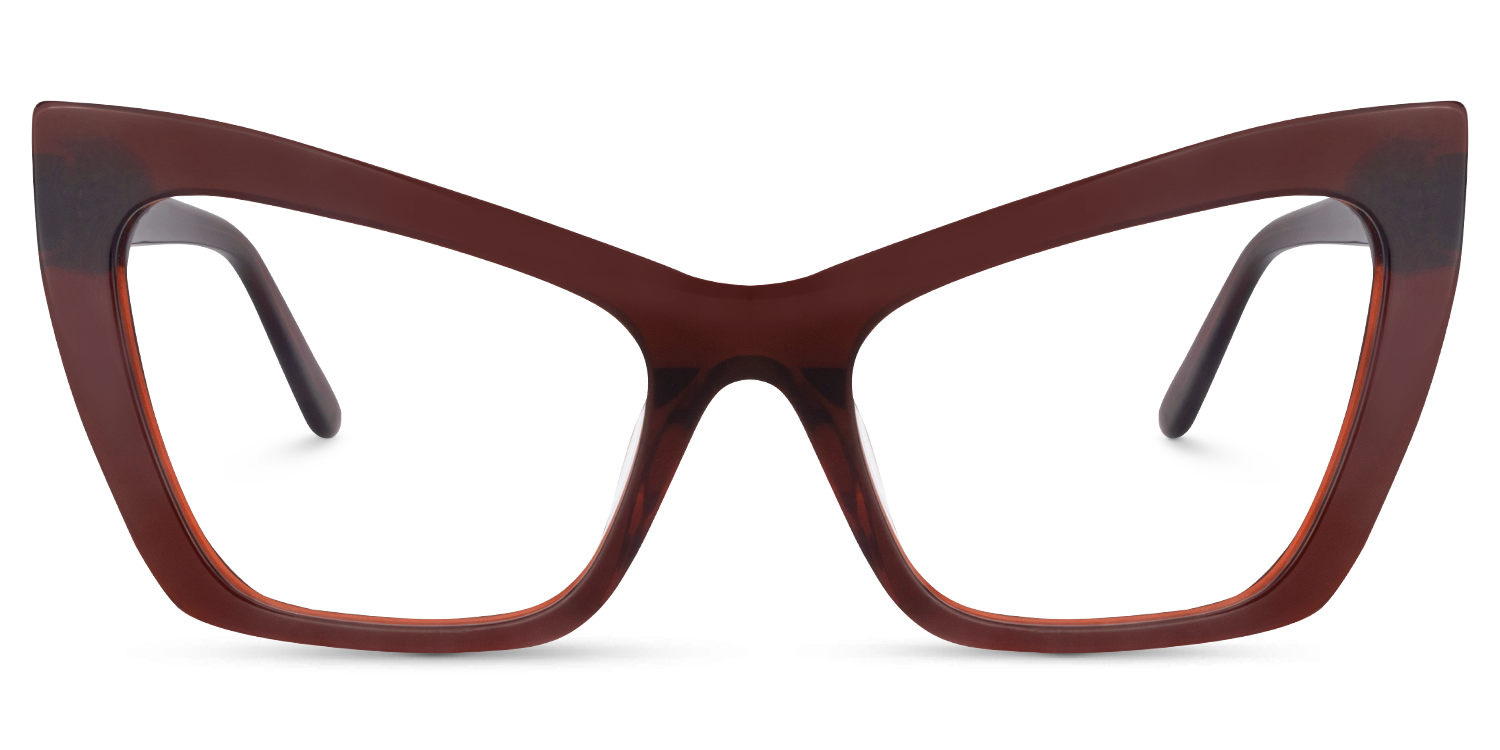 Driscoll Cateye Dark-Red Glasses | ZEELOOL UK0