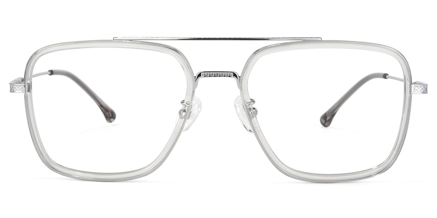 Nayeli Aviator Gray-Silver Glasses | ZEELOOL UK0