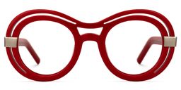 Texidor Round Red Glasses0