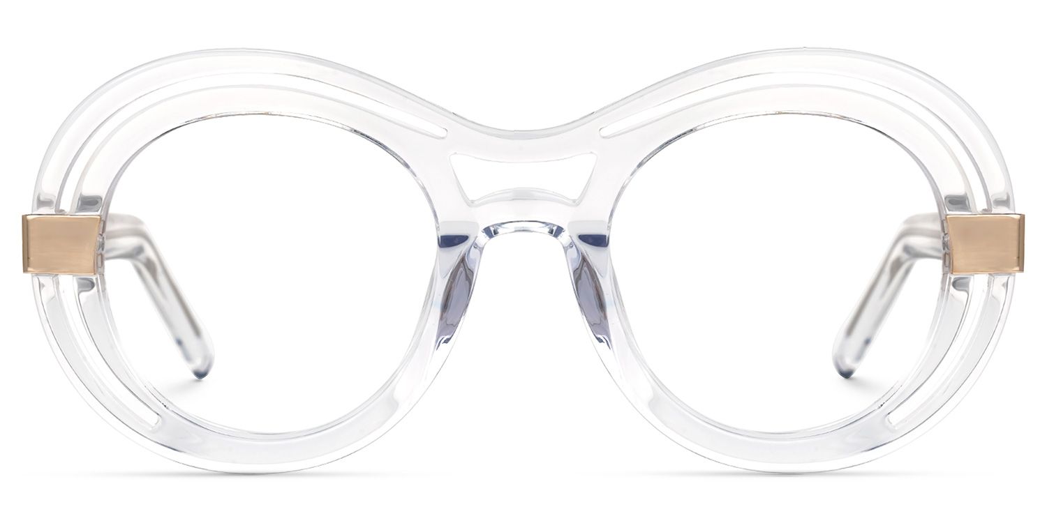 Texidor Round Clear Prescription Glasses and Frames0