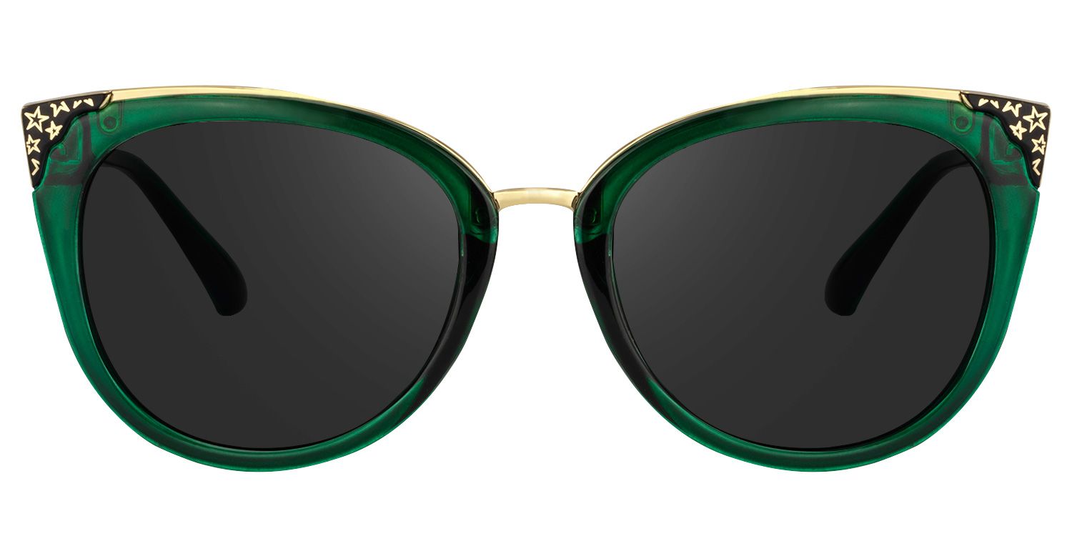Dalton Cat Eye Sunglasses with Dark Green Frames0