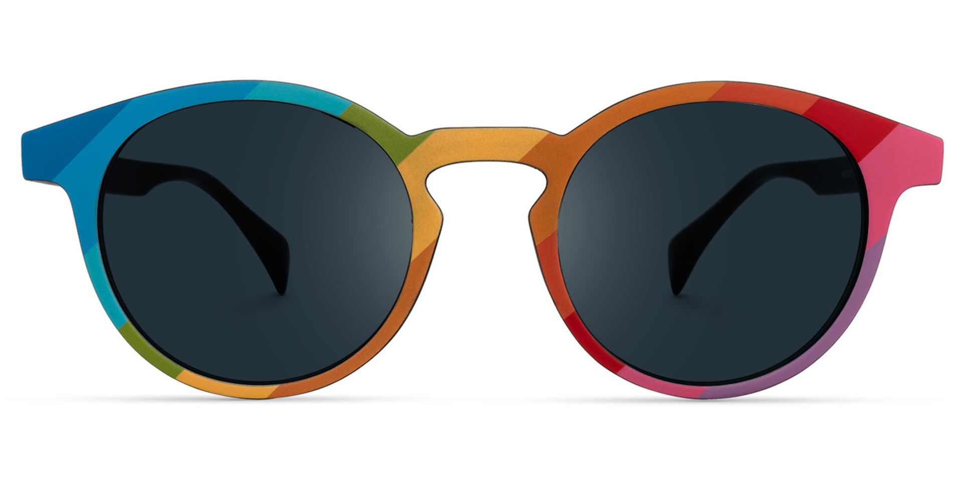 Street-Artist Round Multicolor Sunglasses | ZEELOOL UK0
