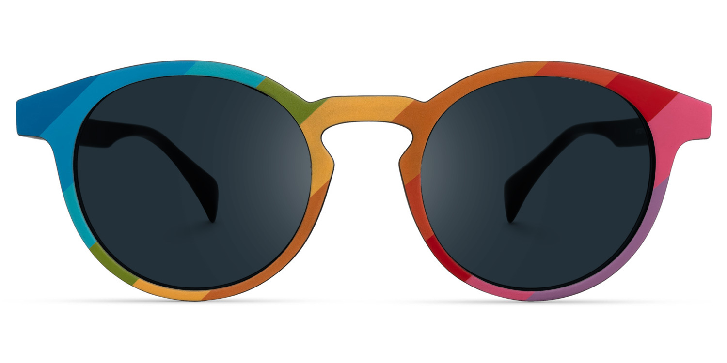 Street-Artist Round Multicolor Sunglasses