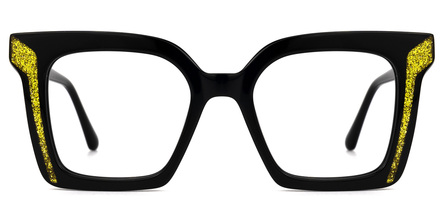 Khadra Square Black Glasses | ZEELOOL UK0