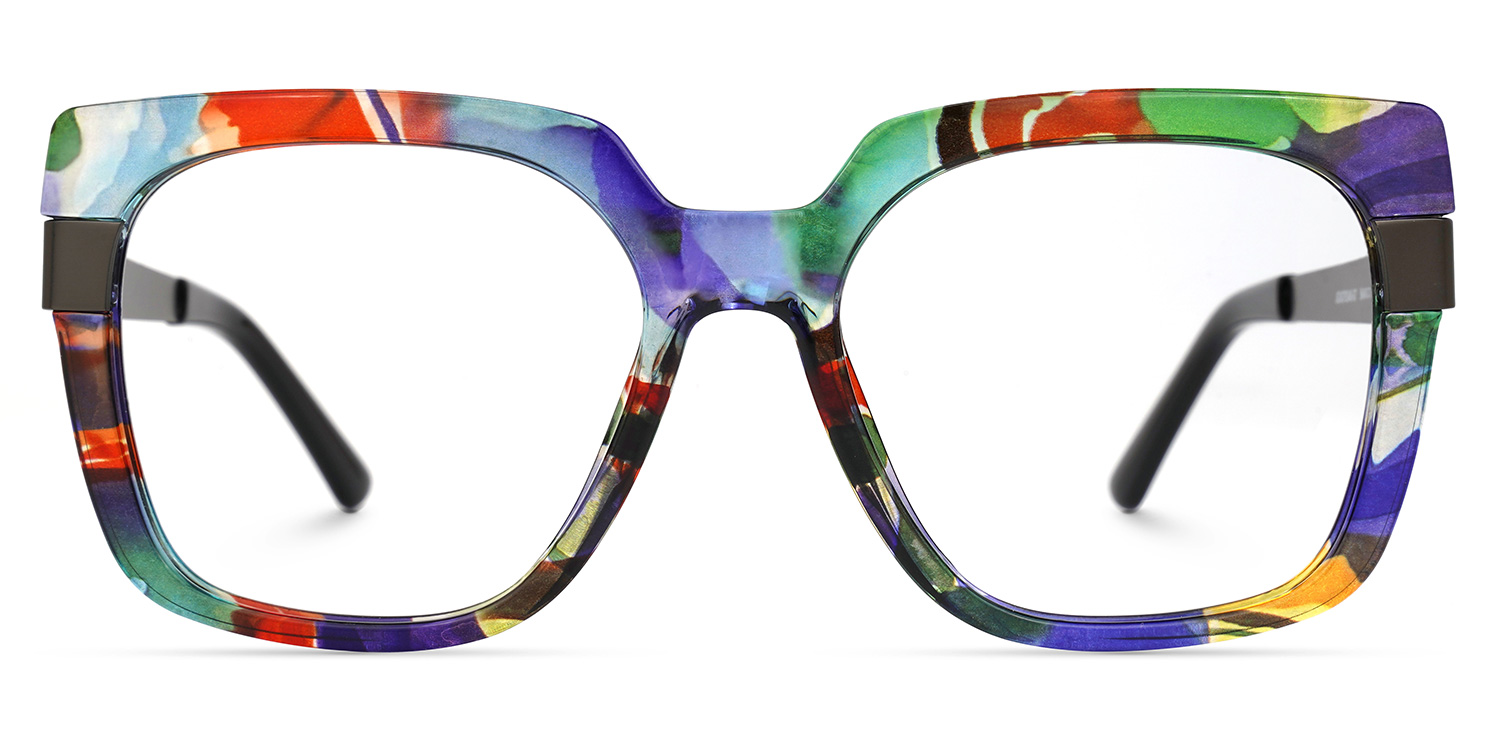 Yaida Square Colorful Glasses0