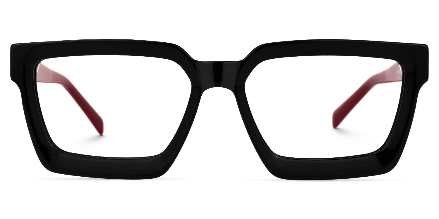 Bean Square Black Glasses | ZEELOOL UK0