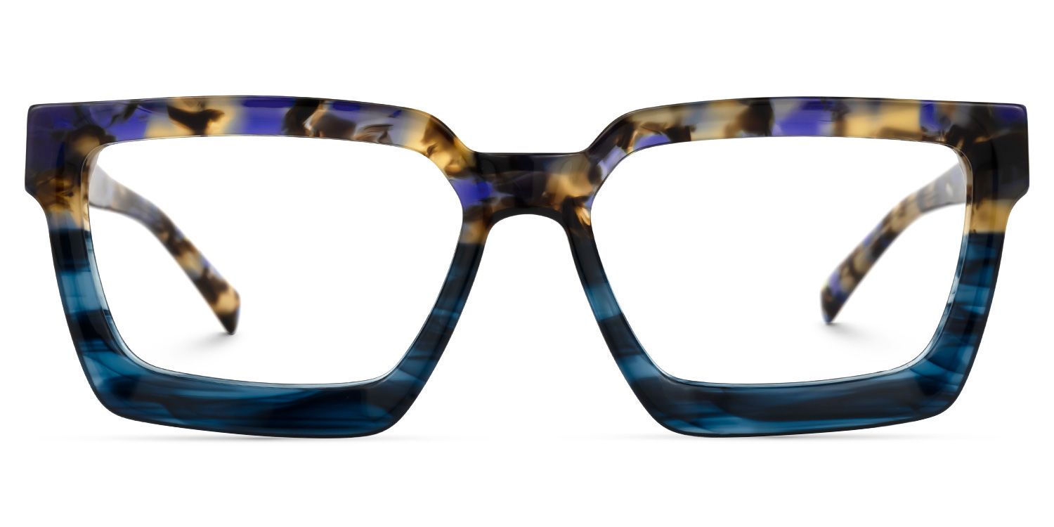 Bean Square Two-Tone Glasses | ZEELOOL UK0