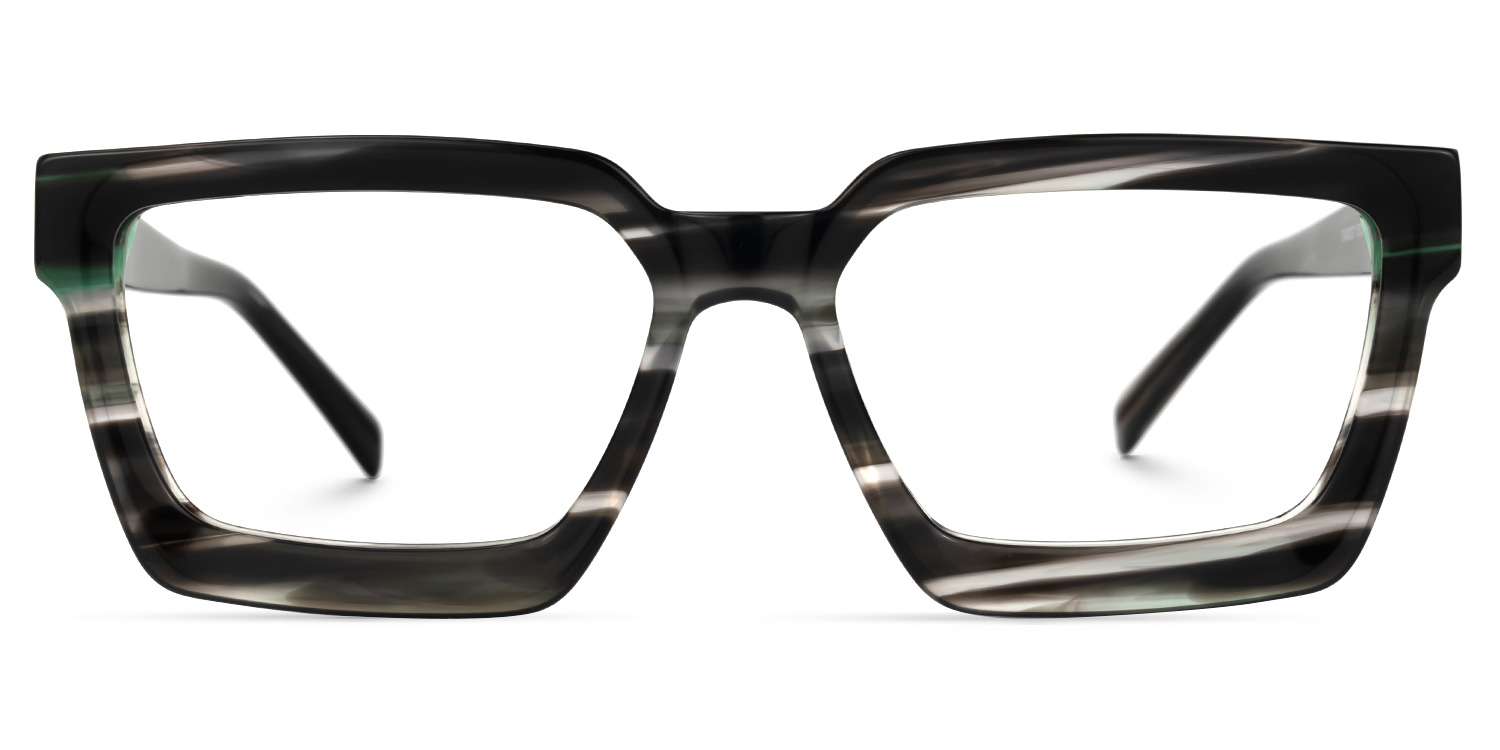 Bean Square Dark-Gray Glasses | ZEELOOL UK0