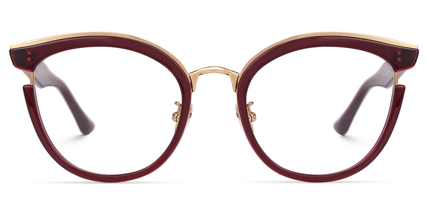 Laraine Cat Eye Red Glasses | ZEELOOL UK0