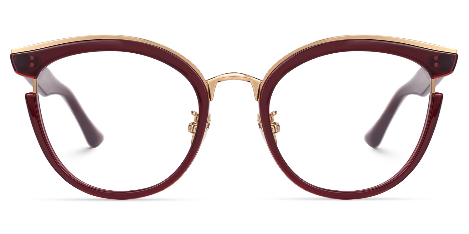 Laraine Cat Eye Red Glasses | ZEELOOL UK0