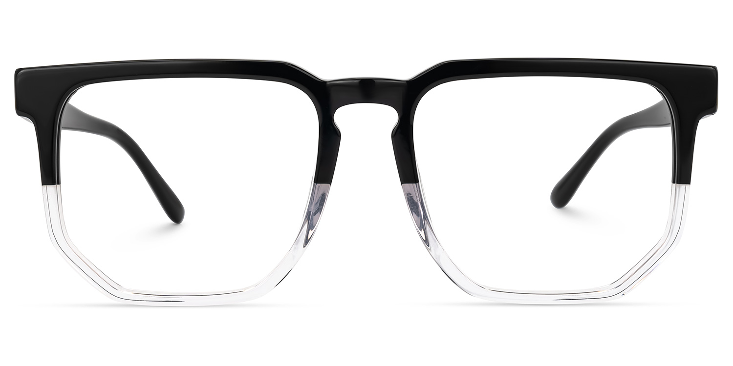Matherne Square Black-Crystal Glasses