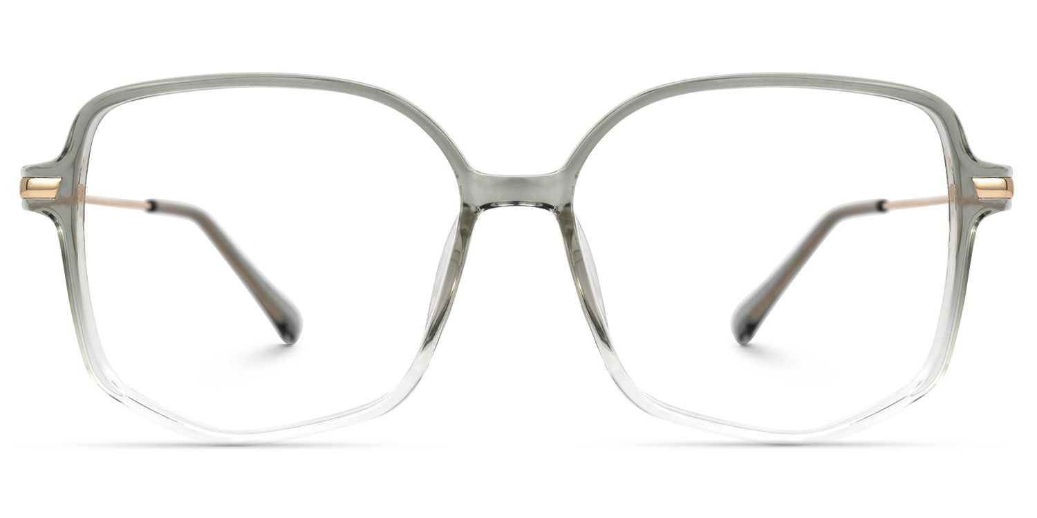 Payton Geometric Gray Eyeglasses and Ombre Frames0