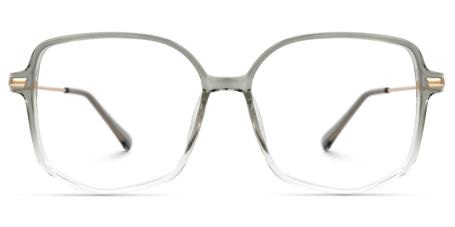 Payton Geometric Gray Eyeglasses and Ombre Frames0